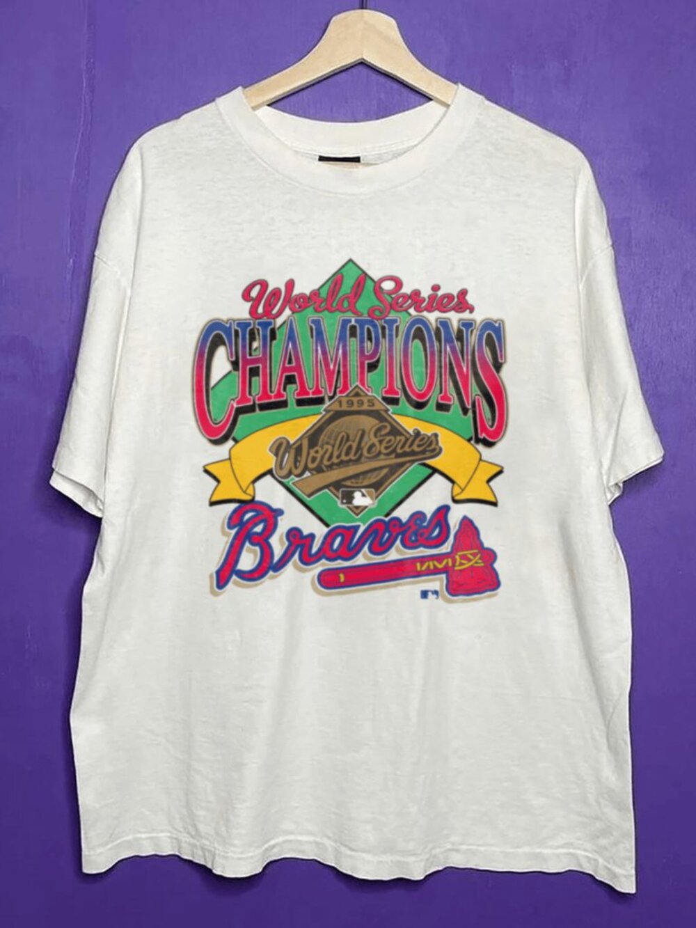 Vintage Atlanta Braves World Series Champions MLB Shirt, Baseball Logo Shirt Tee